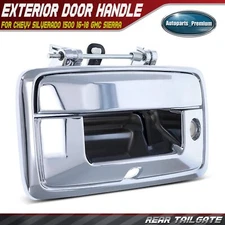 Upgraded Metal Tailgate Handle with Keyhole Camera Hole for Chevy Silverado GMC