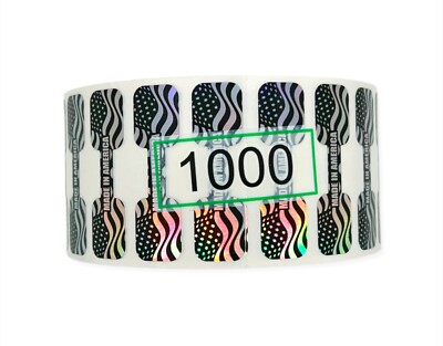 SDM Security Labels 1000 Silver Dogbone Tamper Evident Adhesive Stickers-1331036
