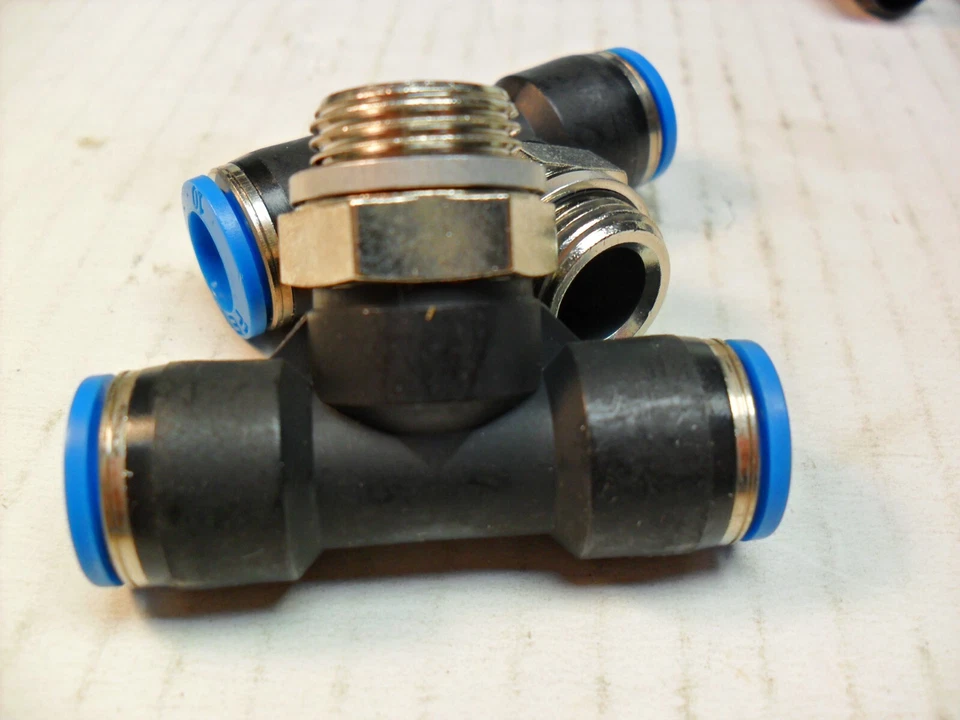 qty 2 - 209719 Festo QST-3/8-10 T-Fitting 10mm - New - USA SELLER - Image 2 of 4