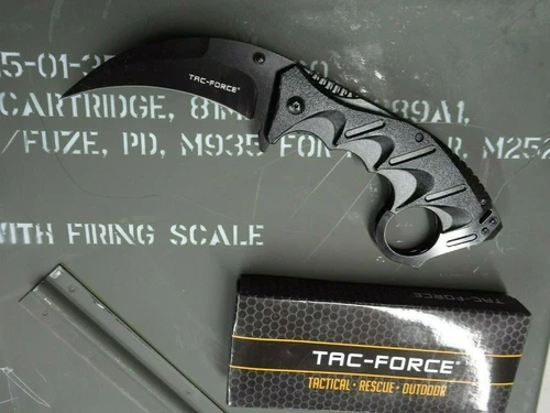 Tac-Force Tactical Combat Fighting Karambit Assisted Blade Folding EDC Knife