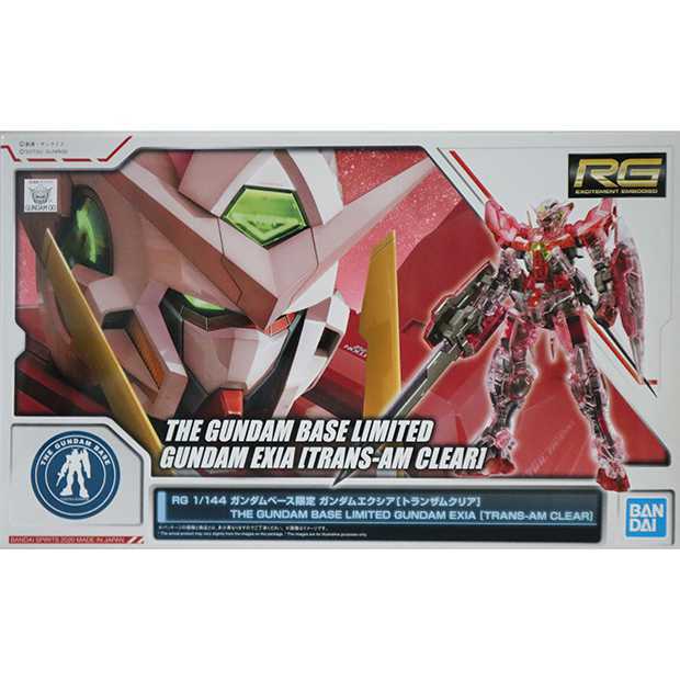 BANDAI GUNDAM EXIA トランスクリア RG 1/144 GN-001 Gundam Exia (Trans-AM Clear) Gundam Base