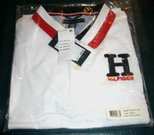 NEW Tommy Hilfiger Boy's Short Sleeve WHITE Polo Shirt - Boy's Large 16-18
