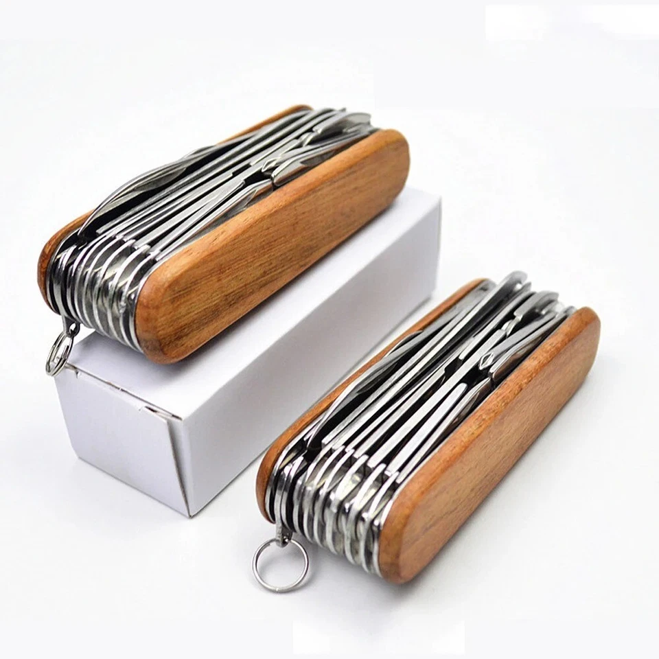 Swiss / Navy Style Pocket Knife Multi Tool 	Red, Black, Brown - Image 3 of 4