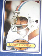 1980 Topps #485 Larry Csonka   Football Miami Dolphins MVP HOF LEGEND