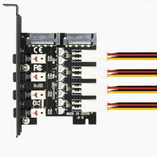 4-Way Hard Drive Power Switch HDD SDD Power Select Controller SATA For Desktop