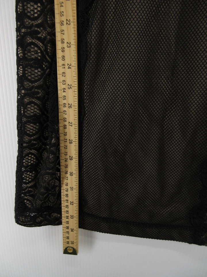 Guess Dress Women 0 Black Sheath Lace Crochet Sheer Party Evenings Paisley Zip - Image 3 of 4