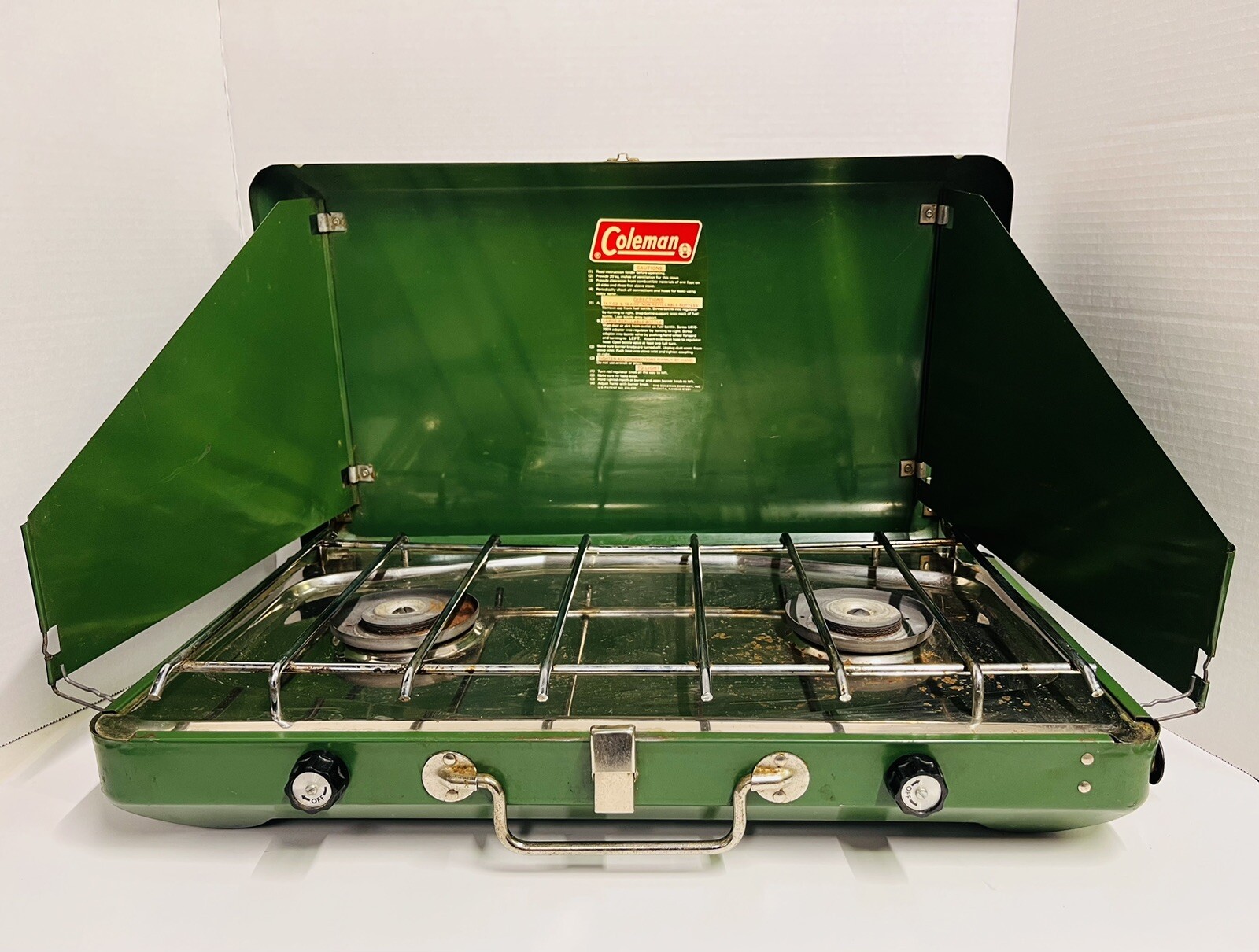 Vintage Coleman Deluxe Propane Camp Stove 5410 A 700 Gas Line Double