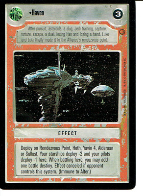 STAR WARS CCG CLOUD CITY BLACK BORDER LIGHT SIDE RARE HAVEN