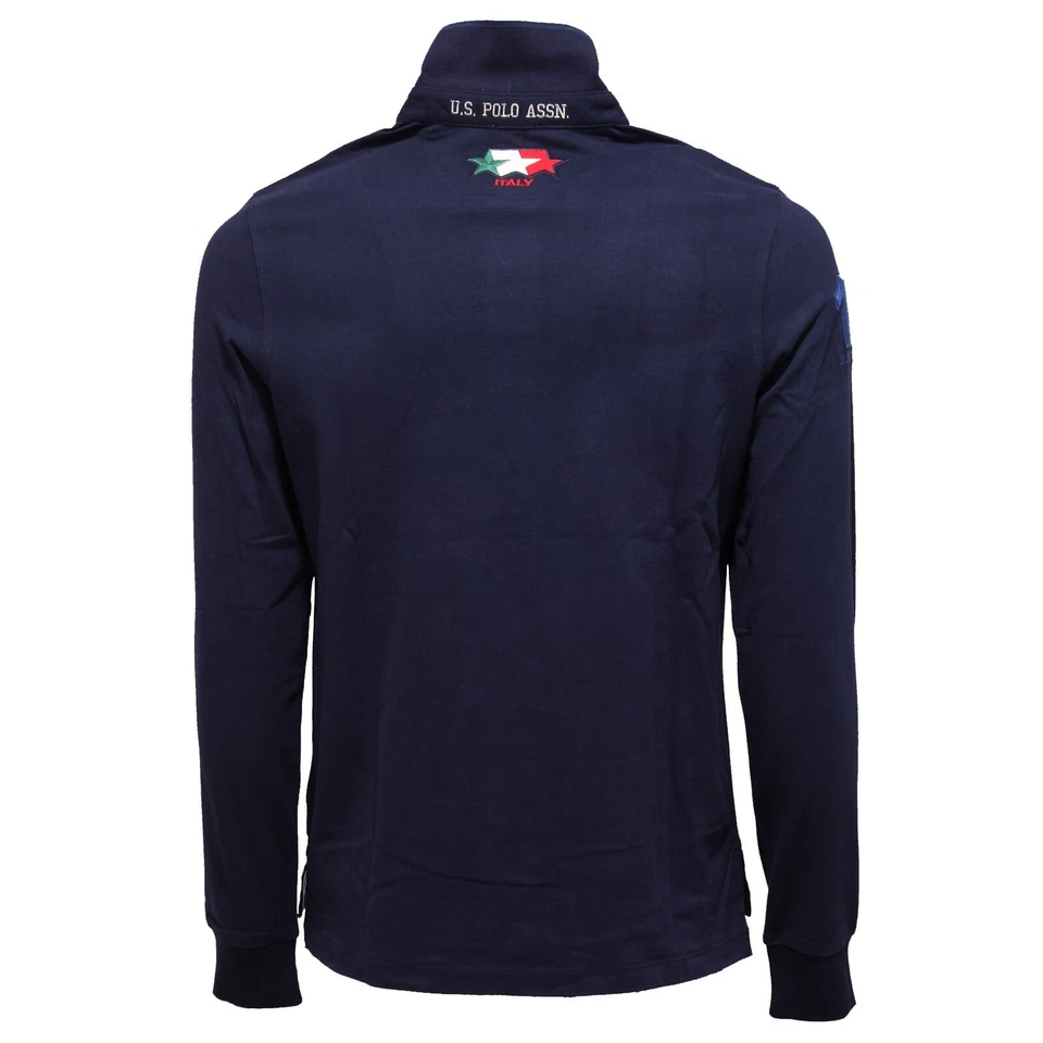 4441K polo uomo U.S. POLO ASSN. blue heavy cotton t-shirt man - Imagen 2 de 4