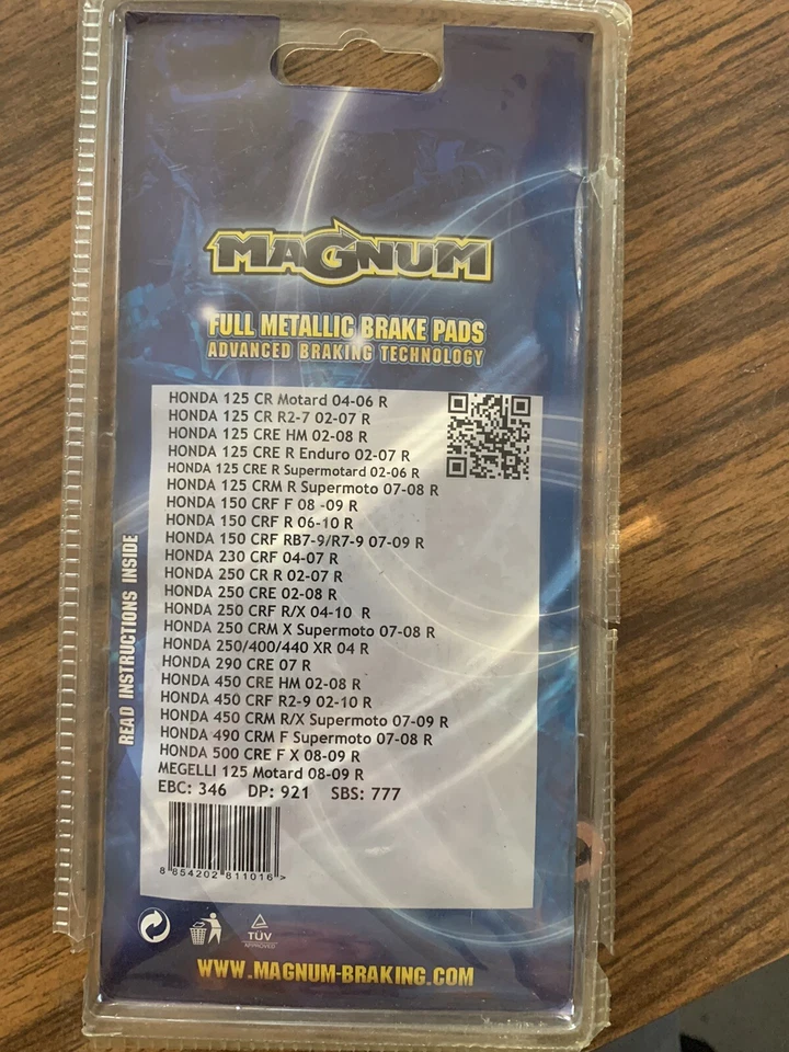 Pastillas de freno Magnum nuevas Honda AT 3461 M Foto 2 de 3