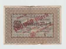 100,000 Mark overprint City of Bonn 1923