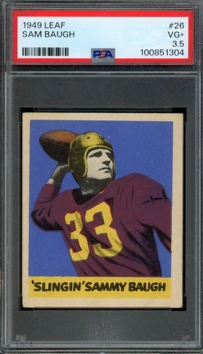 1949 LEAF #26 SAMMY BAUGH PSA 3.5 REDSKINS HOF [304]