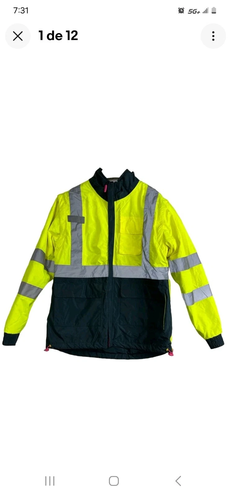 JORESTECH Safety 4 in 1 Windbreaker Reversible Jacket Yellow/Lime/Gray Size M