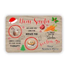 Christmas Eve board Santa Plate Tray Personalised Father Christmas Treat Board C