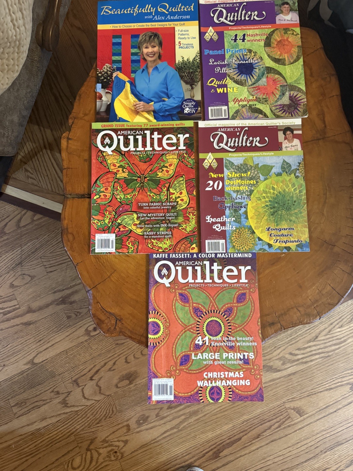 Lot 5 American Quilter Magazines Issues 2008-2010, Beautifully Quilted 2003