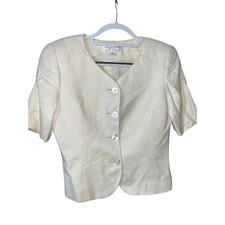 245 Vintage Christian Dior The Suit Ivory Wool Jacket USA Made Women's 6
