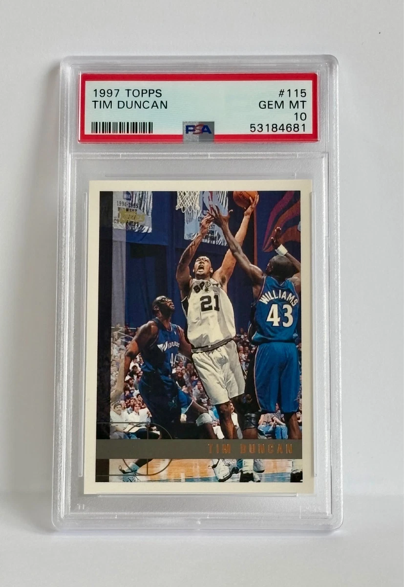 Tim Duncan Basketball Grade 10 Rookie Sports Trading Cards
