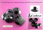 NEW COBRA Radar Detector Windshield Mount Bracket + 6 Black Colored Suction Cup
