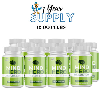 MIND HERO- Brain Support- 12 Bottles- 720 Capsules