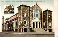Providence Rhode Island RI : CHURCH SCENE d/13 AV7209