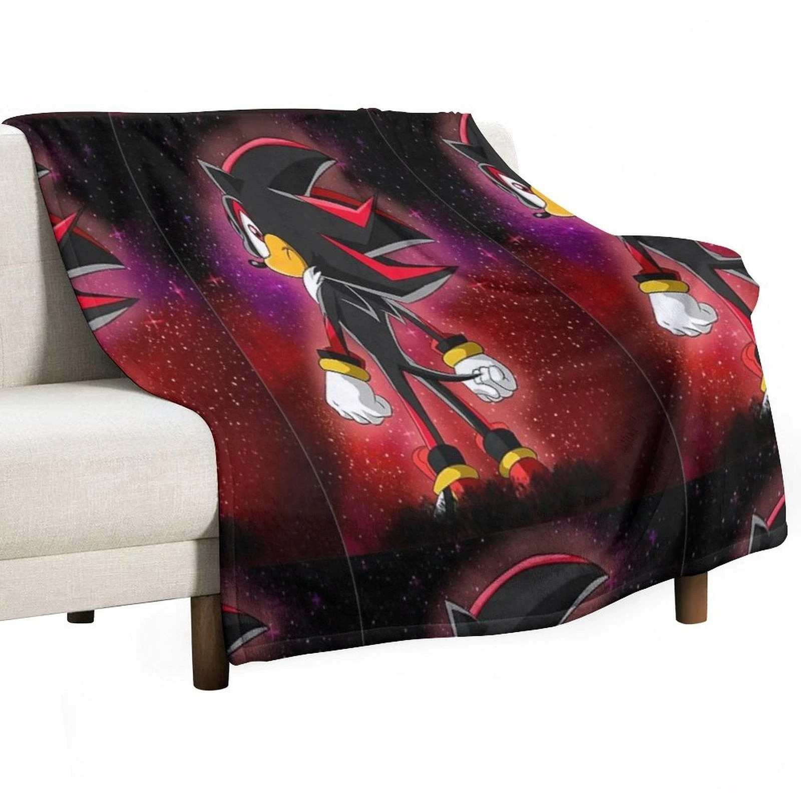 Shadow The Hedgehog Fleece Throw Blanket