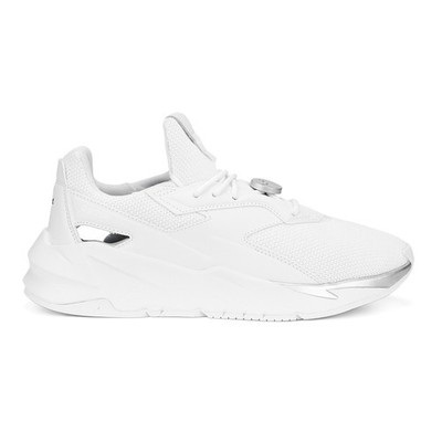 PUMA Fier Nitro Metallic Lace Up  Womens White Sneakers Casual Shoes 38894102