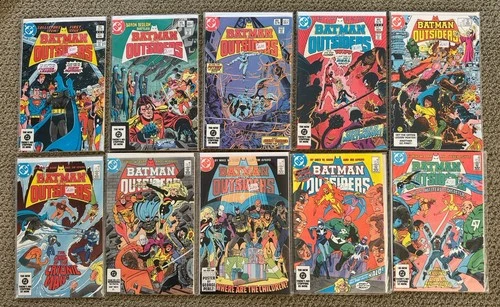 Batman and the Outsiders #1-10 DC Comics Vintage Comic Lot VF