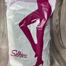 silkies Ultra control top pantyhose Large Beige 0124 Made In USA