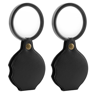 20X Pocket Magnifier, 2Pcs Mini Folding Magnifying Glass for Reading and Inspect