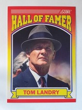 1990 Score #597 Tom Landry HOF ~ Dallas Cowboys HALL OF FAMERS