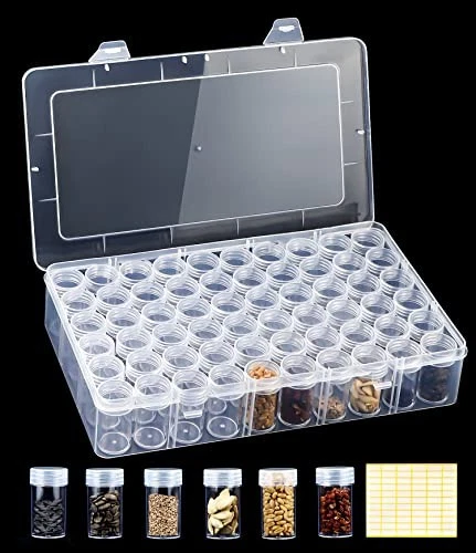 60-Slots Seed Storage Organizer Box with Label Stickers, Seed Storage - Picture 7 of 8