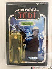 STAR WARS | VINTAGE | ROTJ | LUKE SKYWALKER-JEDI  | KENNER | 77 BACK-A | AFA 80