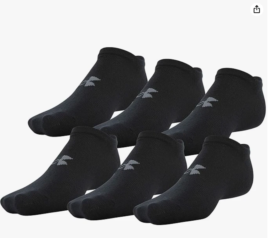 Calcetines Under Armour Essential Lite No Show para hombre, 6 pares Foto 2 de 4