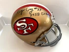 Roger Craig Signed Inscribed 49ers Full Size Replica Helmet -Crave the Auto cert