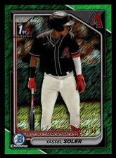 2024 Bowman Chrome #BCP-174 Yassel Soler Prospects Green Shimmer Refractors #/99