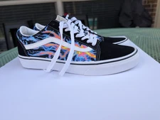 Vans Old Skool Electro Flames Mens Size 8.5 Womens 10 Glow In Dark Sneakers