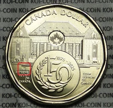 *ERROR*Strike through*BU 1875-2025 Canada Supreme Court plain $1 dollar coin