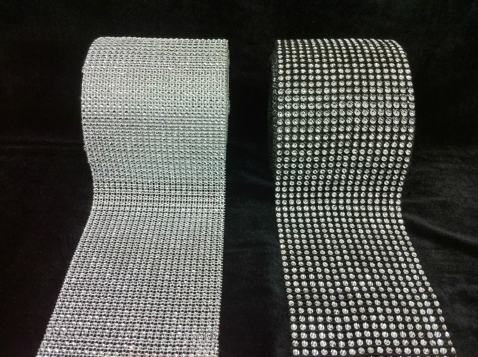 Diamante Effect, Rhinestone Mesh ribbon trimming bridal craft X 1METER