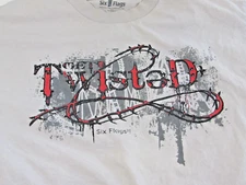 Rare Six Flags Get Twisted  Roller Coaster T Shirt L Large GB-14