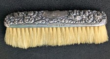 Antique Victorian Sterling Silver Repousse Brush Hallmark Monogramed 