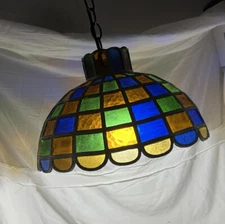 Groovy Mid-century Hanging Swag Light (colors Blue/Green/Yellow) New Old Stock!