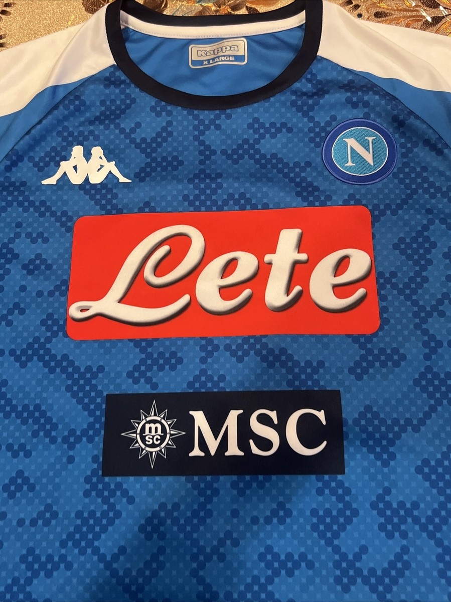 Pre-Owned Official Kappa SSC Napoli FABIAN 19/20 Home Jersey Men's