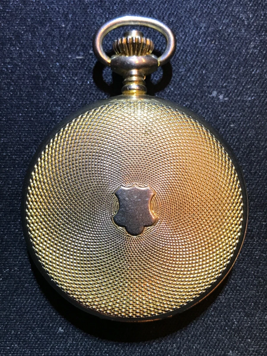 Swiss Bentima Star 17 jewel full hunter gold plated pocket watch 1970