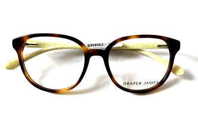 DRAPER JAMES DJ5018 215 TORTOISE BROWN YELLOW WHITE EYEGLASSES FRAMES 51-17-140
