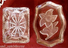 Crystal Ashtray LOT Cigarette Collectible VTG Dainty Floral Etched Glass