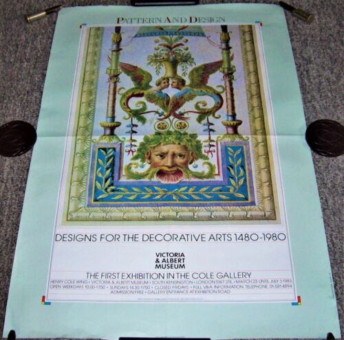 V&A MUSEUM ABSOLUTELY SUPERB & RARE 'PATTERN AND DESIGN' PROMO POSTER FROM 1983 - 第 1/1 張圖片