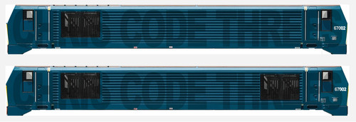 Selbstklebender Vinyl-Aufkleber Klasse 67 Anzug Spur N Dapol / Farish - Arriva Trains 67002 | Condition: New