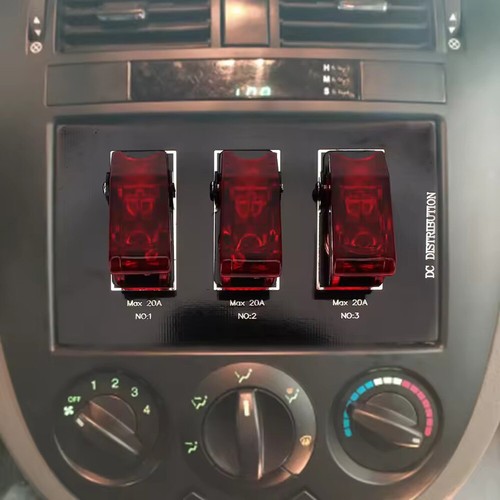 Car Toggle Switch Panel 12V 20A 3 Gang with Quick Off Cover for Racing Spot New - Picture 8 of 11