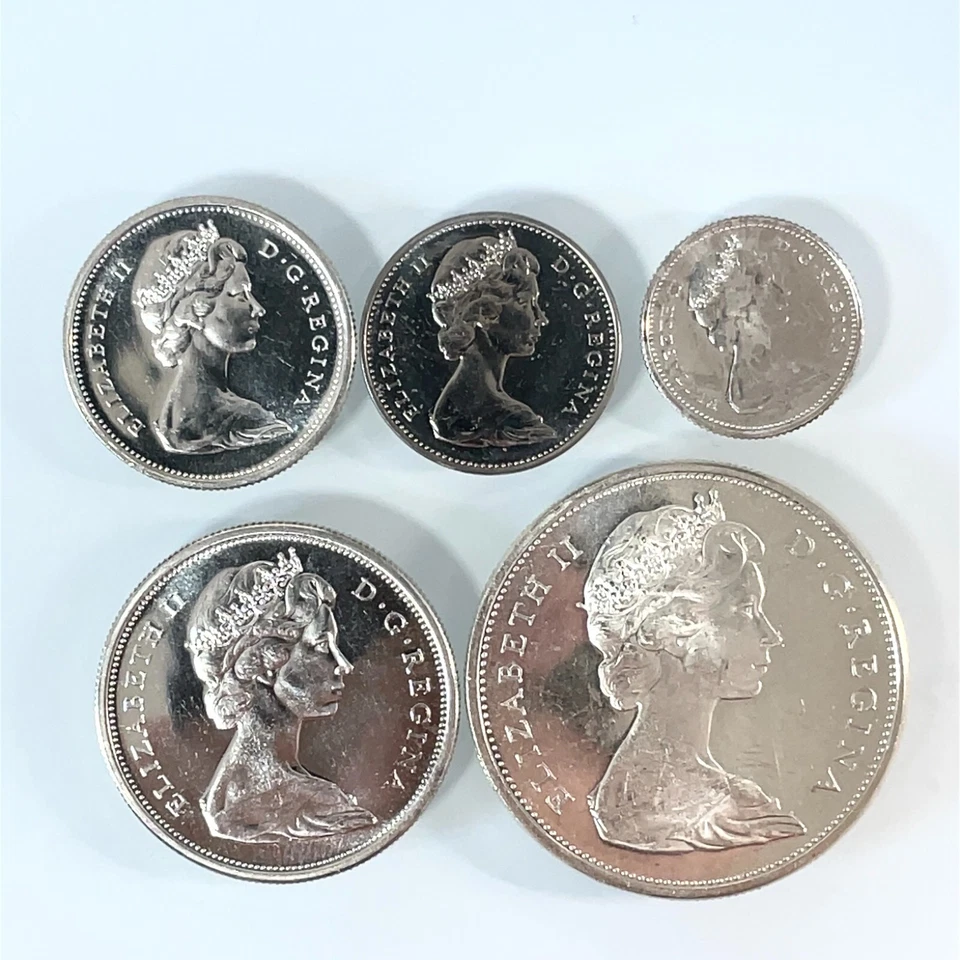 1965 Canada Proof Like Silver $1 Dollar , 50 Cents, 25c, 10c, 5c Coins Lot of 5 - Image 4 of 4