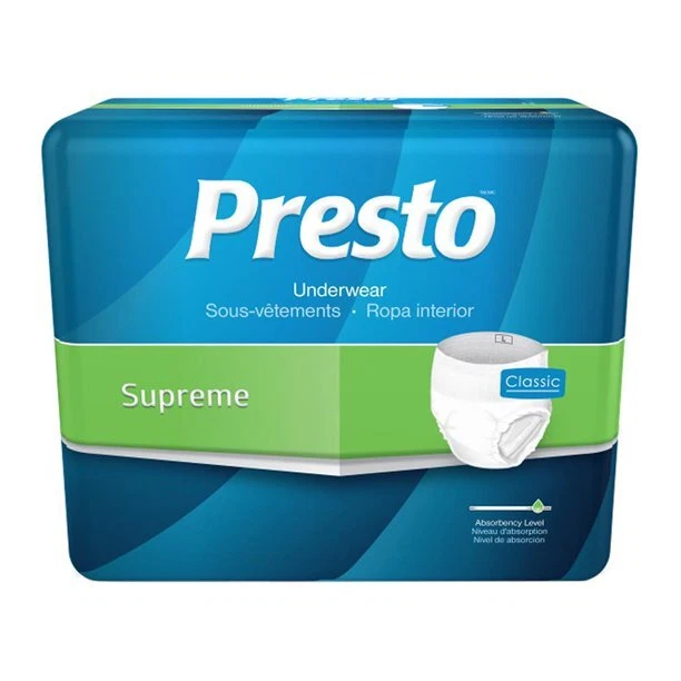 Presto Supreme Classic Protective Underwear, X Large, 2 Packs of 14   AUB23050